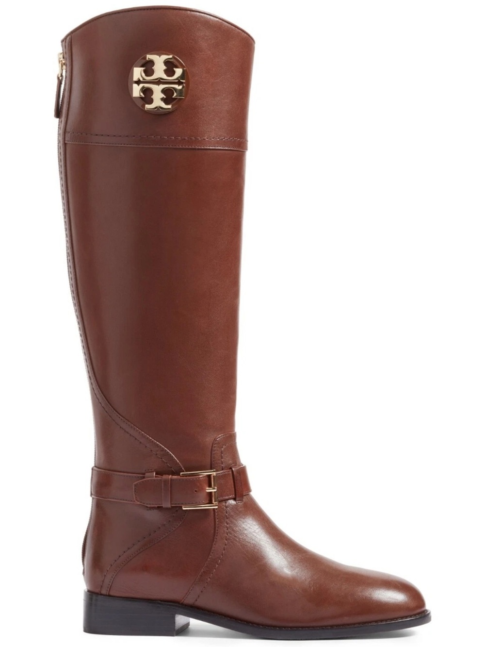 Tory Burch Brown Adeline Leather Riding Boots 8.5